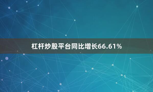 杠杆炒股平台同比增长66.61%